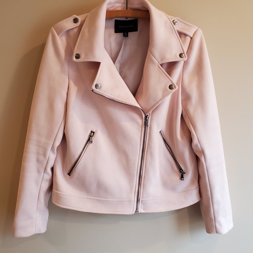 Banana Republic Micro Suede Moto Jacket M/M